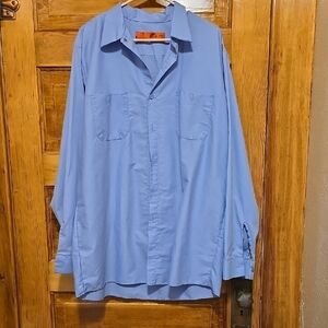 Red Kap Long Sleeve Mens Uniform Work Shirt XL